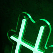 Hi Roomie Green Neon Sign