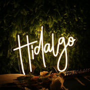 Hidalgo Yellow Neon Sign