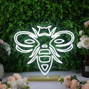 High Detailed Bee White Neon Sign