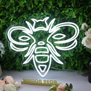 High Detailed Bee White Neon Sign