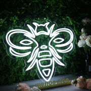 High Detailed Bee White Neon Sign