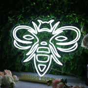 High Detailed Bee White Neon Sign