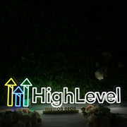 High Level White Neon Sign