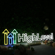 High Level White Neon Sign