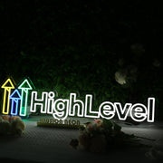 High Level White Neon Sign