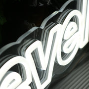 High Level White Neon Sign