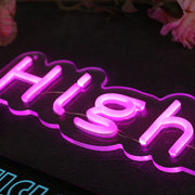 High Life Purple Neon Sign