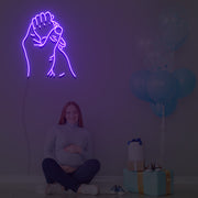 Hold Hands Neon Sign Fashion Custom Neon Sign Lights Night Lamp Led Neon Sign Light For Home Party