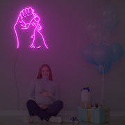 Hold Hands Neon Sign Fashion Custom Neon Sign Lights Night Lamp Led Neon Sign Light For Home Party