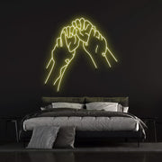 Hold Hands Neon Sign