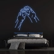 Hold Hands Neon Sign