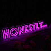 Honestly Dark Purple Neon Sign