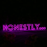 Honestly Dark Purple Neon Sign