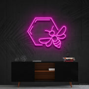 Honeycomb Bee Neon Sign