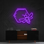 Honeycomb Bee Neon Sign