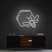 Honeycomb Bee Neon Sign