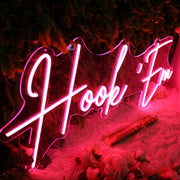 Hook Em Red Neon Sign