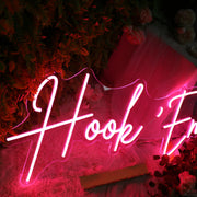 Hook Em Red Neon Sign