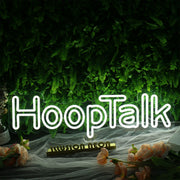 Hoop Talk White Neon Sign