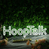 Hoop Talk White Neon Sign