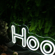 Hoop Talk White Neon Sign