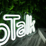 Hoop Talk White Neon Sign