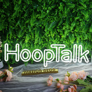 Hoop Talk White Neon Sign