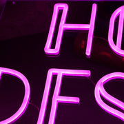 Hot Desks Pink Neon Sign