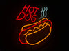 Hot Dog Character Neon Sign