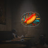 Hot Dog In Pop Style LED Neon Acrylic Artwork