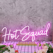 Hot Squad Purple Neon Sign