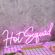 Hot Squad Purple Neon Sign