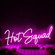 Hot Squad Purple Neon Sign