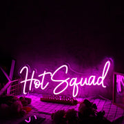 Hot Squad Purple Neon Sign