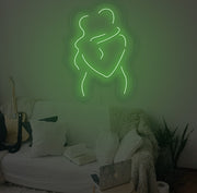 Hug Me Everyday For Couple Neon Sign