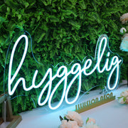 Hyggelig Blue Neon Sign