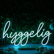 Hyggelig Blue Neon Sign