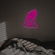 Human Hand And Cat Paw LED Neon Sign