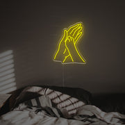 Human Hand And Cat Paw LED Neon Sign