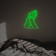 Human Hand And Cat Paw LED Neon Sign