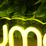 Humanitera Yellow Neon Sign