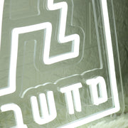 Humanoid Logo White Neon Sign