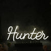 Hunter White Neon Sign