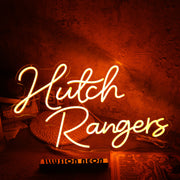 Hutch Rangers Orange Neon Sign