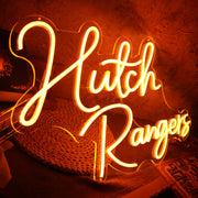 Hutch Rangers Orange Neon Sign