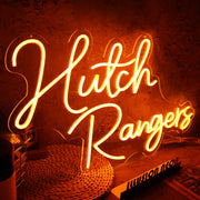 Hutch Rangers Orange Neon Sign