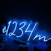 I am 1234 Blue Neon Sign