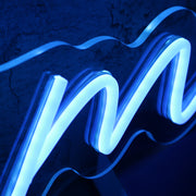 I am 1234 Blue Neon Sign