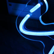 I am 1234 Blue Neon Sign