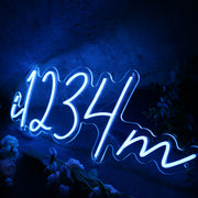 I am 1234 Blue Neon Sign